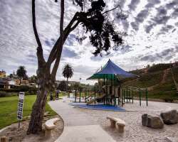 A certain land prospector by the name of J.S. Pitc A certain land prospector by the name of J.S. Pitcher, who at the time owned many parts of Encinitas, constructed the playground, a bathhouse, several